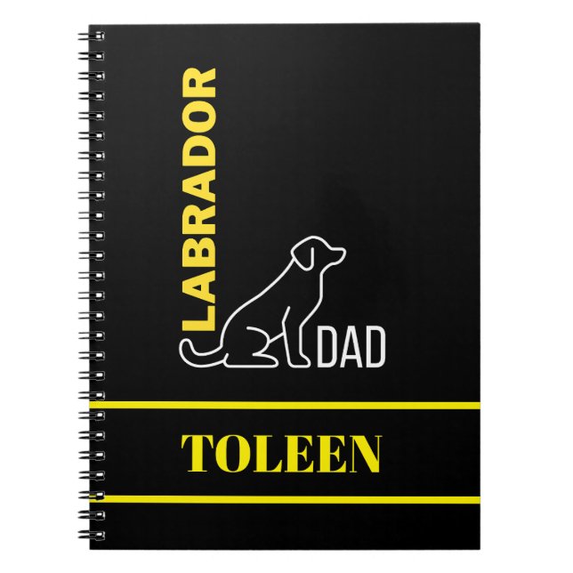 Cuaderno Perro Labrador Personalizado (Frente)