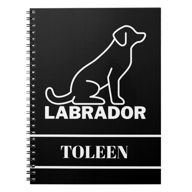 Cuaderno Perro Labrador Personalizado (Frente)