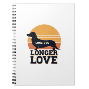 Cuaderno Perro Largo Amor Más Largo Dachshund Vintage Atard