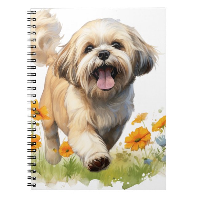 CUADERNO PERRO LINDOS CACHORRO FELIZ LHASA APSO (Frente)