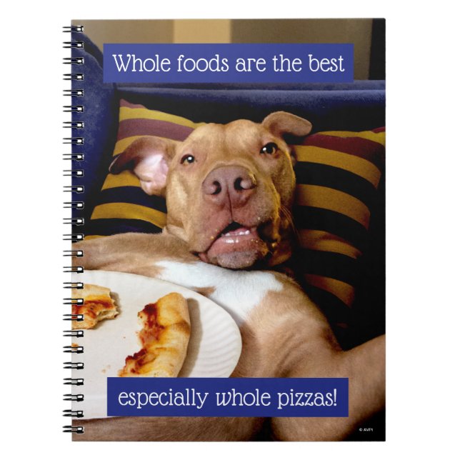 Cuaderno Perro lleno de pizza (Frente)