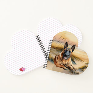 Cuaderno Perro Malinois Belga Ensenada de la Costa de la Pl