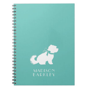 Cuaderno Perro Maltés Cachorro Pelo Corto Oso de Peluche