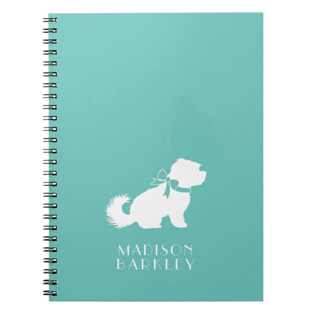 Cuaderno Perro maltés cachorro pelo corto Oso de peluche (Frente)