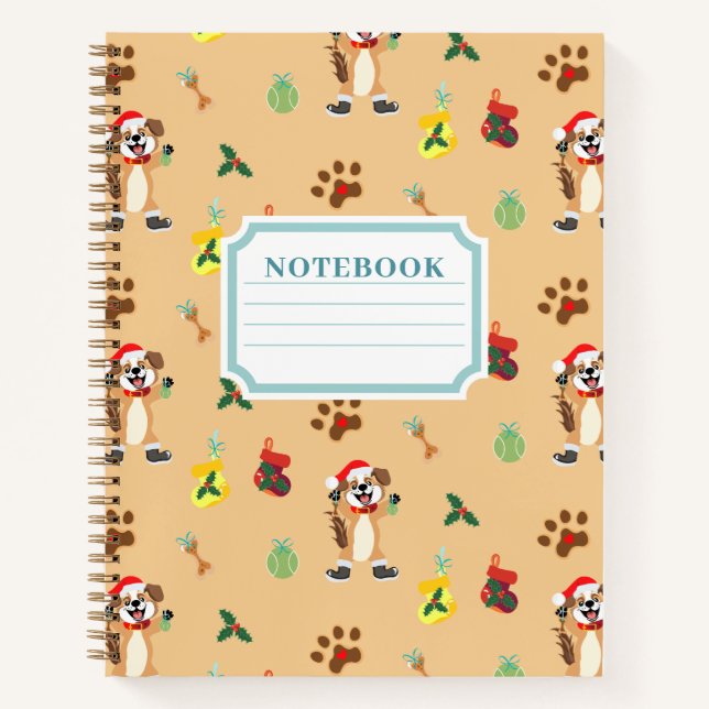 Cuaderno Perro navidad (Anverso)