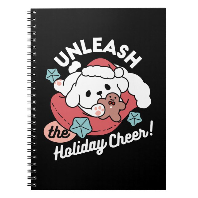 Cuaderno Perro navidad en Sombrero Santa - festividad para  (Frente)