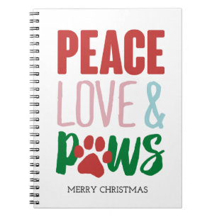 Cuaderno Perro navidad golpea a Santa Perros con amor por l