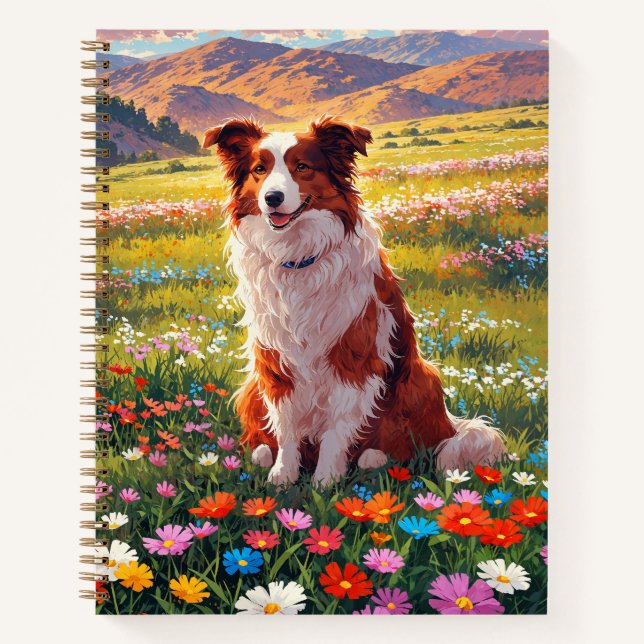 Cuaderno Perro pastor Border Collie (Anverso)