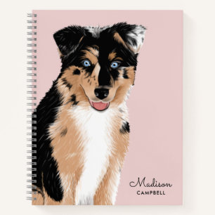Cuaderno Perro pastor de pastor australiano   Nombre   Rubo