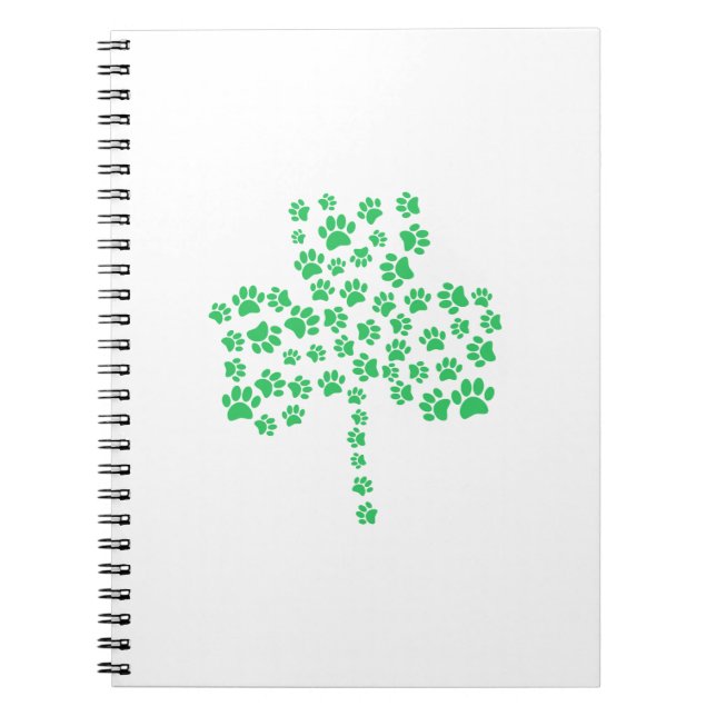 Cuaderno Perro Paw Imprimir Shamrock (Frente)