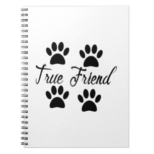 Cuaderno Perro Paw Imprimir texto de amigos verdaderos