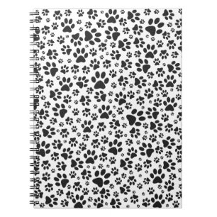 Cuaderno Perro Paws Black and White Polka Dot