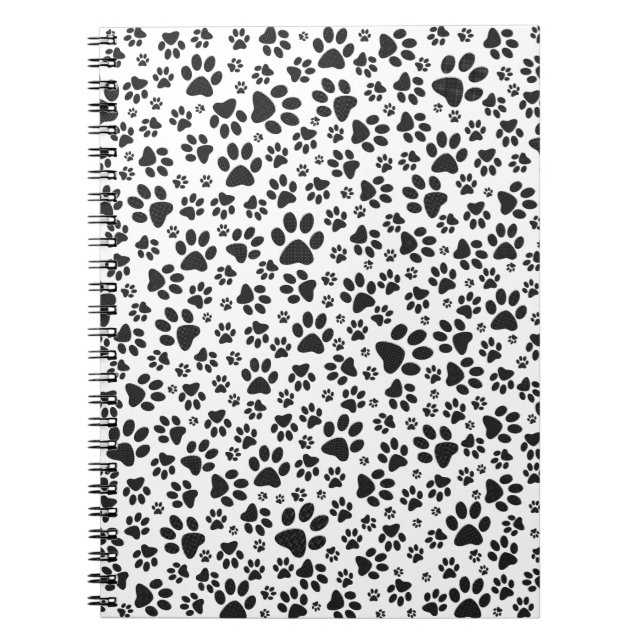 Cuaderno Perro Paws Black and White Polka Dot (Frente)