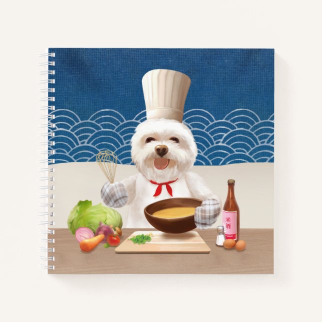 Cuaderno Perro pequeño chef (Anverso)