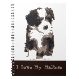 Cuaderno Perro picante maltés negro y blanco