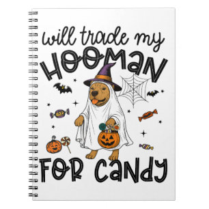 Cuaderno Perro Pitpull Fantasma Espeluznante de Halloween