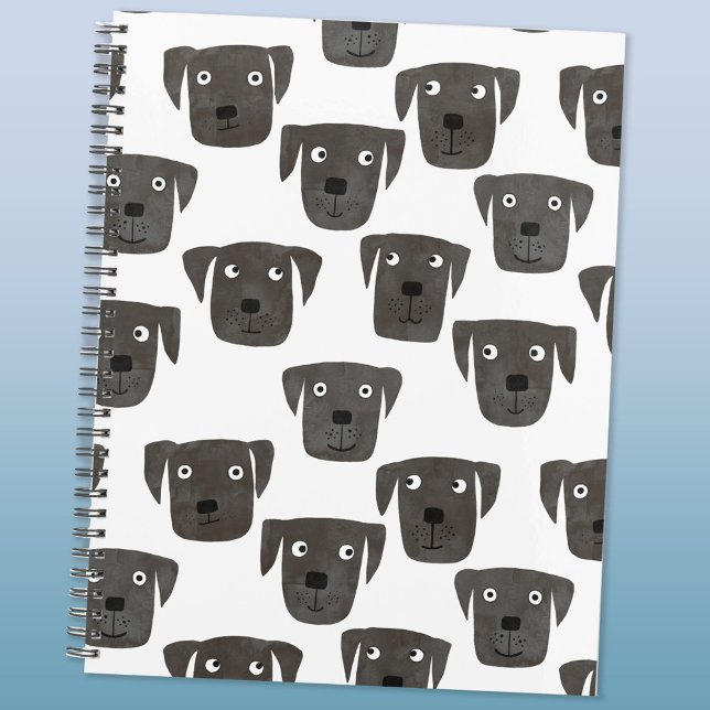 Cuaderno Perro recuperador de labrador negro lindo (Subido por el creador)