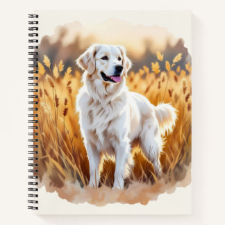 Cuaderno Perro Retriever Dorado Blanco
