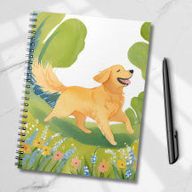 Perro Retriever Dorado Feliz | Tarjeta Ligera de A