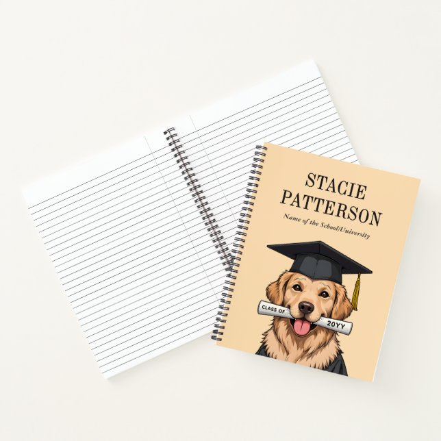 Cuaderno Perro Retriever Dorado Graduación Personalizado Li (Interior)
