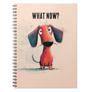 Cuaderno Perro Rojo Divertido – Arte de Mascota de Dibujos 