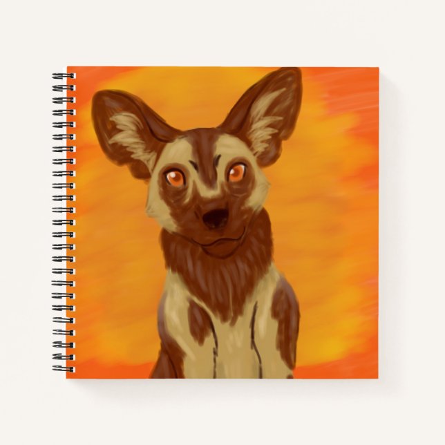 Cuaderno Perro salvaje africano (Anverso)
