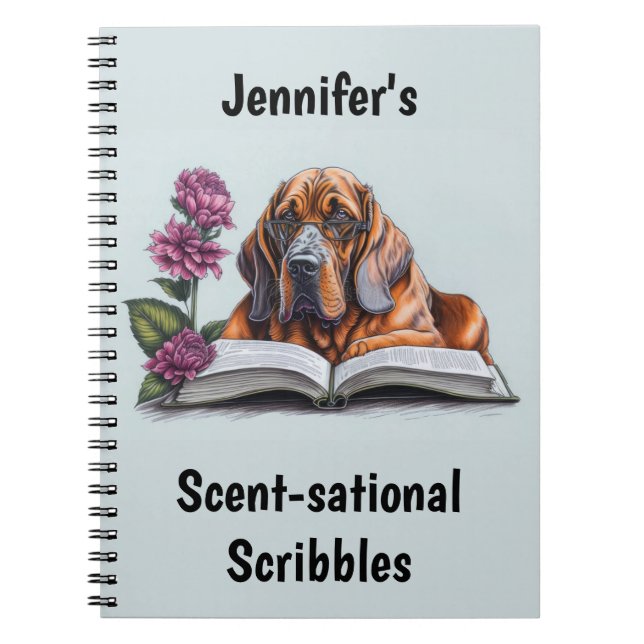 Cuaderno Perro sangriento personalizado (Frente)