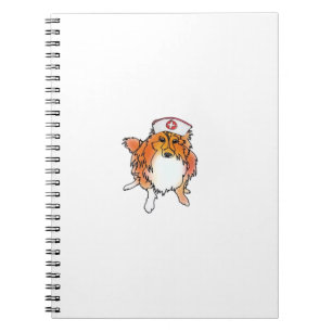Cuaderno Perro Sheltie en gorra de enfermera � animales en