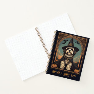 Cuaderno Perro Shih Tzu espeluznante de Halloween