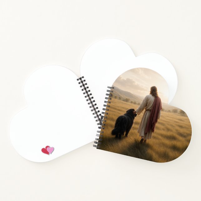 Cuaderno perro Terranova caminando con Jesús (Interior)