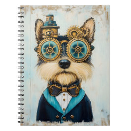Cuaderno Perro Terrier Cute Yorkshire En Goggles Novedad K3