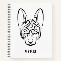 Perro tribal blanco y negro