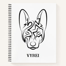 Cuaderno Perro tribal blanco y negro