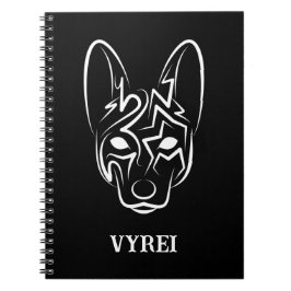 Cuaderno Perro tribal blanco y negro