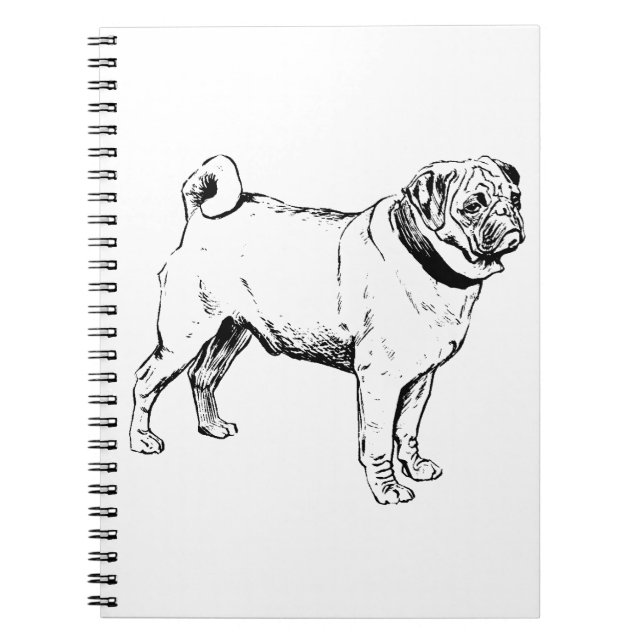 Cuaderno Perro vintage, cráneo de perro (Frente)