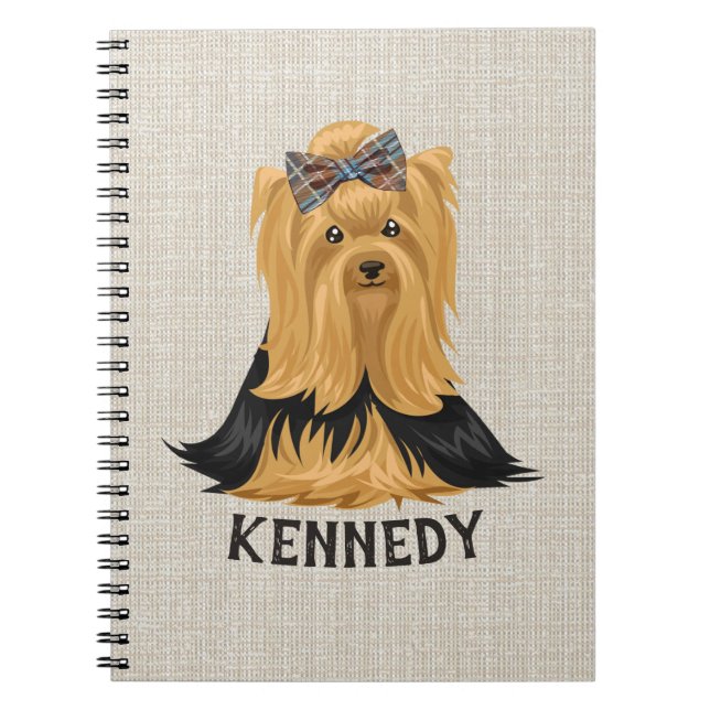 Cuaderno Perro Yorkshire Terrier del perrito el | de Yorkie (Frente)