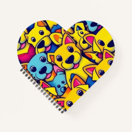 Cuaderno Perros alegres y coloridos, perros felices