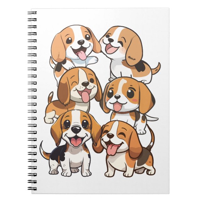 Cuaderno perros beagles adorables (Frente)