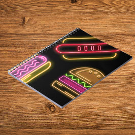 Cuaderno Perros calientes y hamburguesa de comida rápida