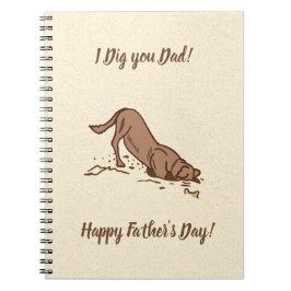Cuaderno Perros cavadores sucios - Feliz Día del Padre.