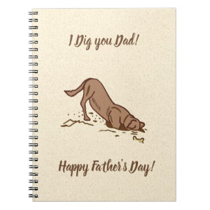 Cuaderno Perros cavadores sucios - Feliz Día del Padre.