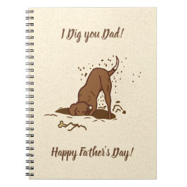 Cuaderno Perros cavadores sucios - Feliz Día del Padre.