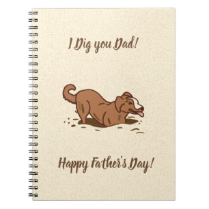 Cuaderno Perros cavadores sucios - Feliz Día del Padre.
