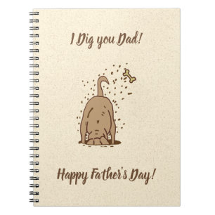 Cuaderno Perros cavadores sucios - Feliz Día del Padre.