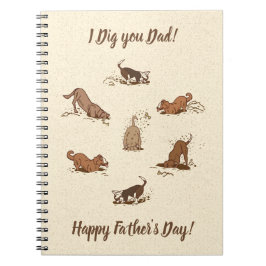 Cuaderno Perros cavadores sucios - Feliz Día del Padre.
