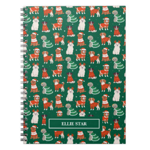 Cuaderno Perros con Navidades de la dieta verde personaliza