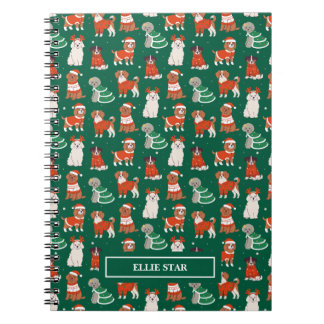 Cuaderno Perros con Navidades de la dieta verde personaliza