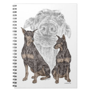 Cuaderno Perros de Doberman Negro