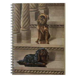 Cuaderno Perros de época sentados en una escalera