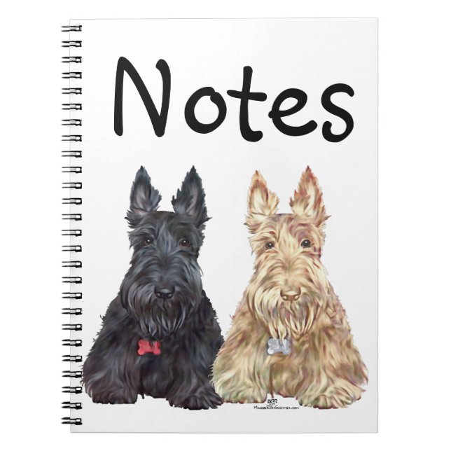 Cuaderno Perros de la Escocia Negra y Wheaten (Frente)